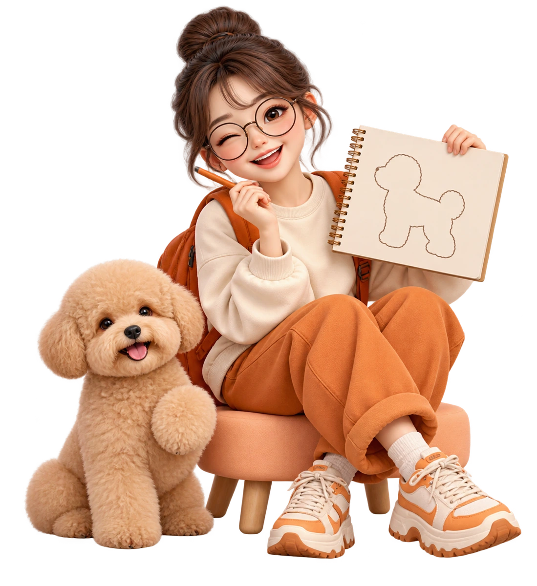 상담 내용을 안내하는 3D 일러스트