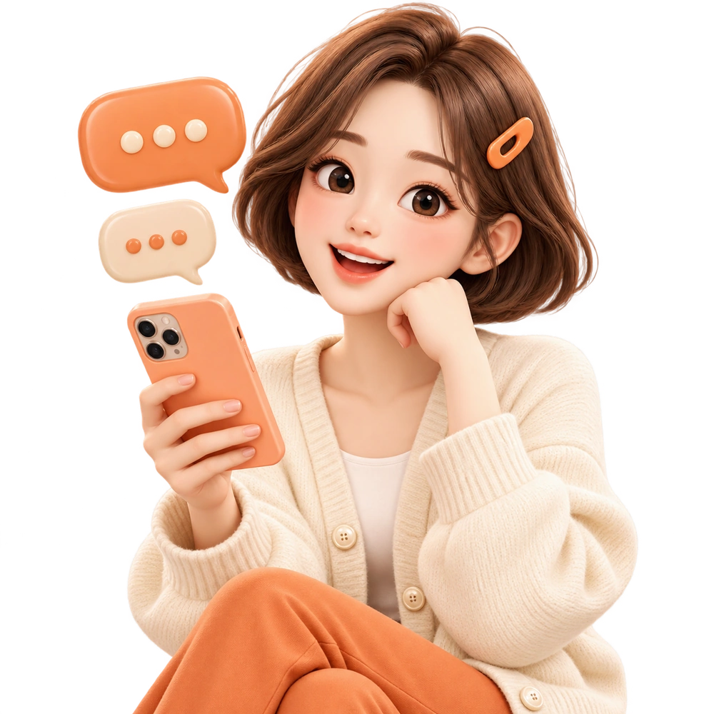 상담 안내 3D 일러스트